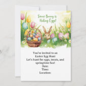 Easter Egg Hunt Invitation – Spring Easter Party 招待状 (正面)