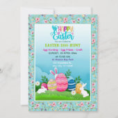 Easter Egg Hunt, Kids Easter Celebration Party 招待状 (正面)