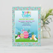 Easter Egg Hunt, Kids Easter Celebration Party 招待状 (スタンド正面)
