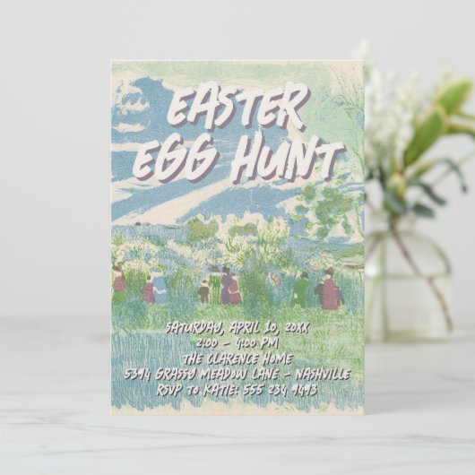 Easter Egg Hunt Party Invitations 招待状 (スタンド正面)