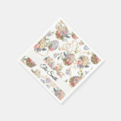 Easter Egg Hunt Party Napkins with Name スタンダードカクテルナプキン (角)