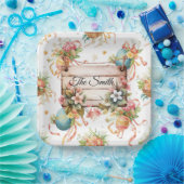 Easter Egg Hunt Party with Family Name ペーパープレート (パーティー)