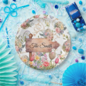 Easter Egg Hunt Party with Family Name ペーパープレート (パーティー)