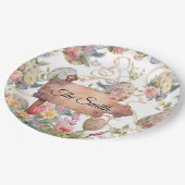 Easter Egg Hunt Party with Family Name ペーパープレート (アングル)