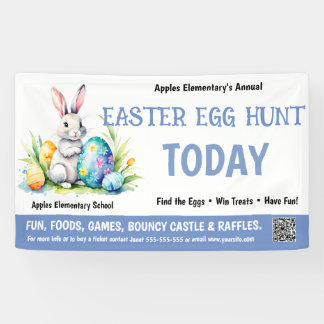 EASTER EGG HUNT PTO PTA Church Banner 横断幕