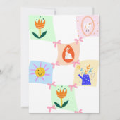 Easter Egg Hunt Wavy Checkerboard Bunny Brunch Bow 招待状 (裏面)