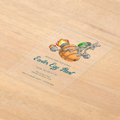 Easter Egg Hunt with Rocket Bunny アクリル招待状 (レイダウン)