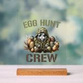 Easter Egg Hunter Crew Camo Hunting Easter Day T-S アクリルサイン (ニュートラル)