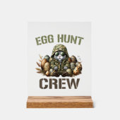 Easter Egg Hunter Crew Camo Hunting Easter Day T-S アクリルサイン (正面)