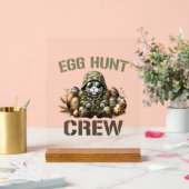 Easter Egg Hunter Crew Camo Hunting Easter Day T-S アクリルサイン (ウェディング)