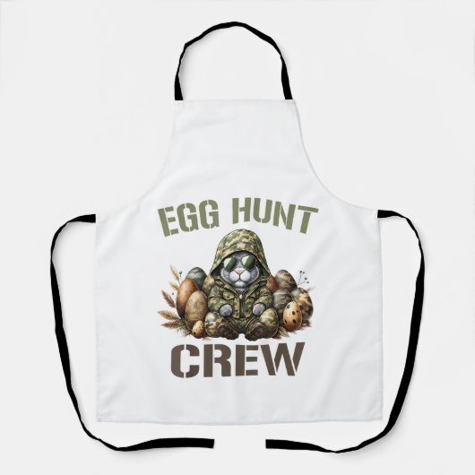 Easter Egg Hunter Crew Camo Hunting Easter Day T-S エプロン (正面)