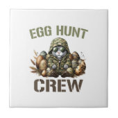 Easter Egg Hunter Crew Camo Hunting Easter Day T-S タイル (正面)