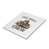 Easter Egg Hunter Crew Camo Hunting Easter Day T-S タイル (側面)