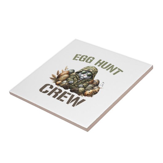 Easter Egg Hunter Crew Camo Hunting Easter Day T-S タイル (側面)