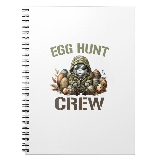 Easter Egg Hunter Crew Camo Hunting Easter Day T-S ノートブック (正面)