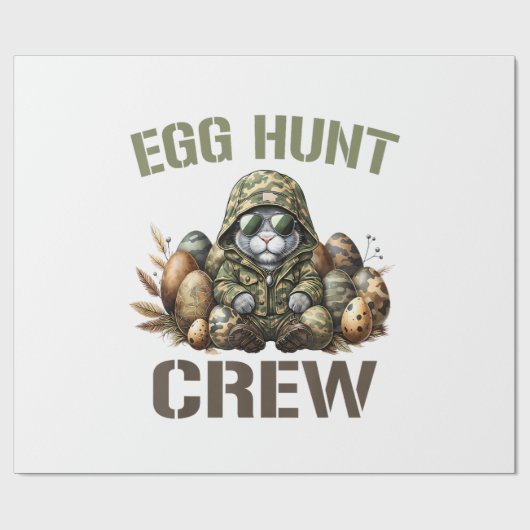 Easter Egg Hunter Crew Camo Hunting Easter Day T-S ラッピングペーパー (フラット)