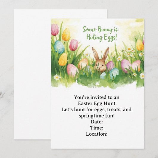 Easter egg hunting 招待状 (正面/裏面)