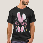 Easter Egg Hunting Rabbit Rn Easter Day Bunny PICU Tシャツ (正面)