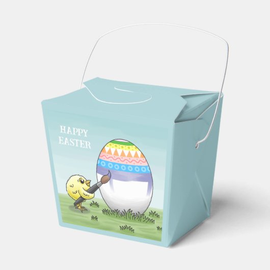 Easter egg is painted by the Yellow chick フェイバーボックス (正面サイド)