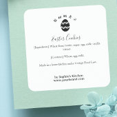 Easter Egg Minimalist Bakery Ingredient Product スクエアシール