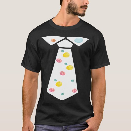 Easter Egg Neck Tie Cool Easter Celebration Costum Tシャツ (正面)