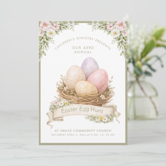 Easter Egg Nest | Easter Egg Hunt 招待状 (スタンド正面)
