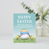 Easter egg painting chickens シーズンポストカード (スタンド正面)