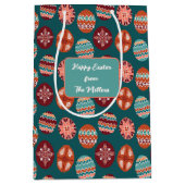 Easter Egg Pattern Medium Gift Bag ミディアムペーパーバッグ (正面)