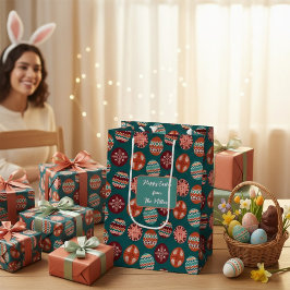 Easter Egg Pattern Medium Gift Bag ミディアムペーパーバッグ