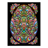 Easter Egg Psychedelic Design ポスター (正面)