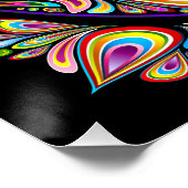 Easter Egg Psychedelic Design ポスター (コーナー)
