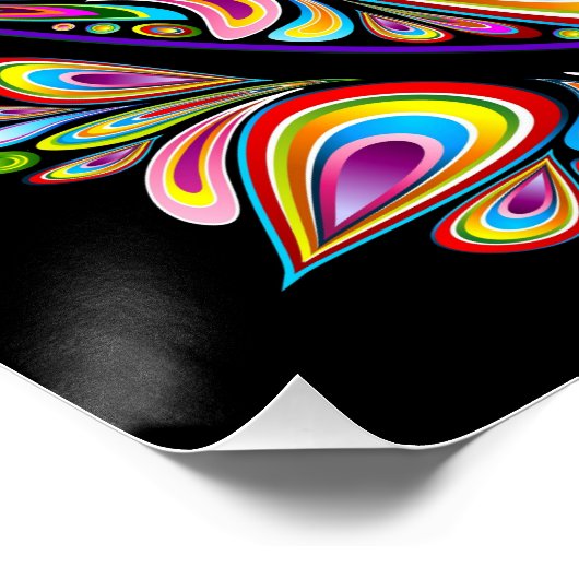 Easter Egg Psychedelic Design ポスター (コーナー)