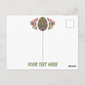 Easter Egg Psychedelic Design ポストカード (裏面)