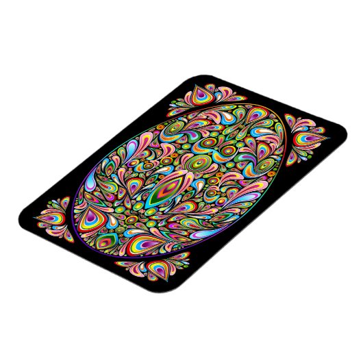 Easter Egg Psychedelic Design マグネット (左側)