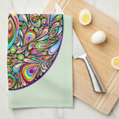 Easter Egg Psychedelic Design Kids Organic T-Shirt キッチンタオル (四つ折り)