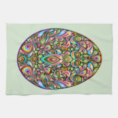 Easter Egg Psychedelic Design Kids Organic T-Shirt キッチンタオル (横)