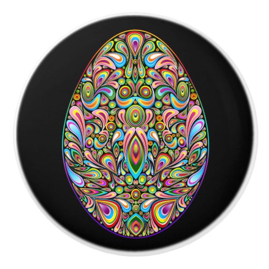 Easter Egg Psychedelic Design Kids Organic T-Shirt セラミックノブ (正面)