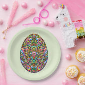 Easter Egg Psychedelic Design Kids Organic T-Shirt ペーパープレート (パーティー)