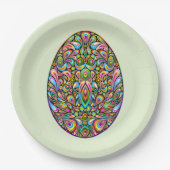 Easter Egg Psychedelic Design Kids Organic T-Shirt ペーパープレート (正面)