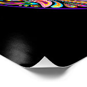 Easter Egg Psychedelic Design Kids Organic T-Shirt ポスター (コーナー)