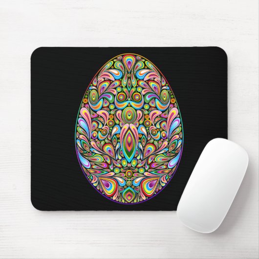 Easter Egg Psychedelic Design Kids Organic T-Shirt マウスパッド (マウス)