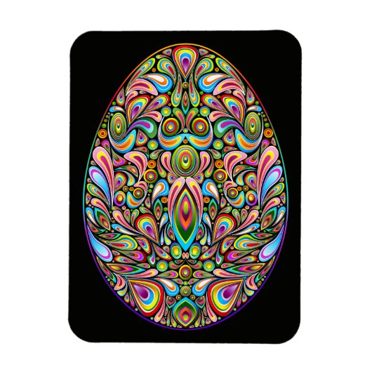 Easter Egg Psychedelic Design Kids Organic T-Shirt マグネット (縦)