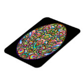 Easter Egg Psychedelic Design Kids Organic T-Shirt マグネット (左側)