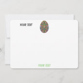 Easter Egg Psychedelic Design Kids Organic T-Shirt 招待状 (裏面)