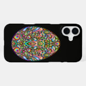 Easter Egg Psychedelic Design Kids Organic T-Shirt iPhoneケース (裏面横)