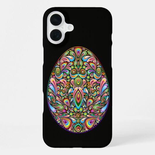 Easter Egg Psychedelic Design Kids Organic T-Shirt iPhoneケース (裏面)