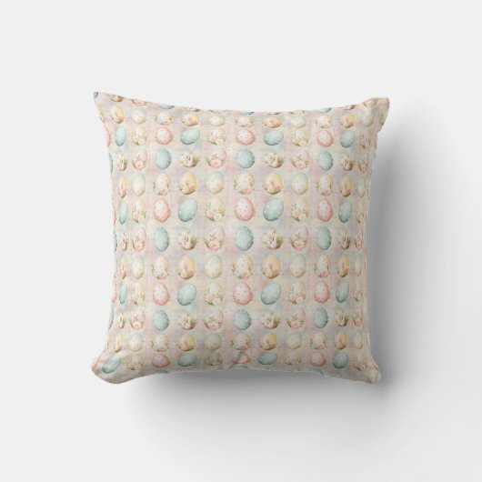 Easter Egg Seamless Fabric – Pastel Cute クッション (正面)