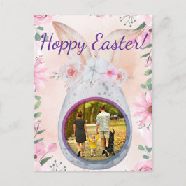 Easter egg silver with photo ポストカード