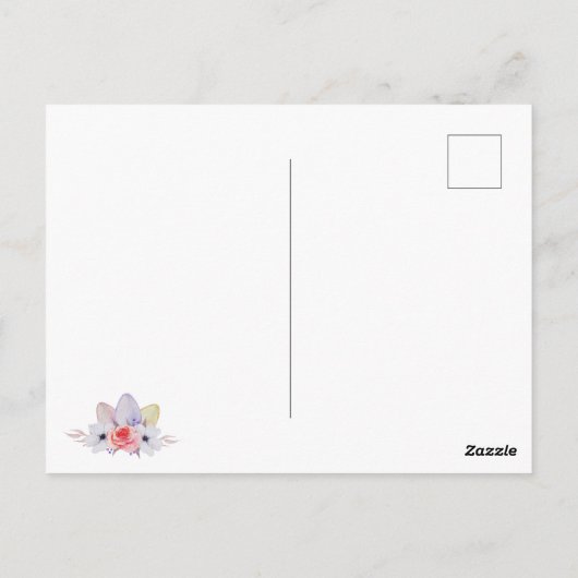 Easter egg silver with photo ポストカード (裏面)