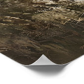 Easter Egg Wildflowers Print, Antique Spring Field ポスター (角)